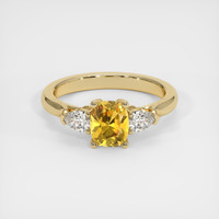 1.04 Ct. Yellow Sapphire Ring, 18K Yellow Gold 1