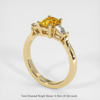 1.04 Ct. Yellow Sapphire Ring, 18K Yellow Gold 2