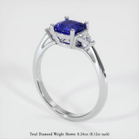 1.08 Ct. Blue Sapphire Ring, Platinum 950 2