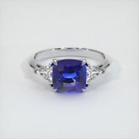 2.68 Ct. Blue Sapphire Ring, Platinum 950 1