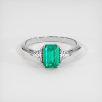 0.83 Ct. Emerald Ring, Platinum 950 1