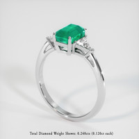 0.83 Ct. Emerald Ring, Platinum 950 2