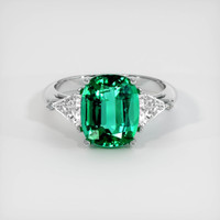 3.30 Ct. Emerald Ring, Platinum 950 1