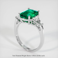 3.30 Ct. Emerald Ring, Platinum 950 2