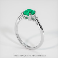 1.09 Ct. Emerald Ring, Platinum 950 2