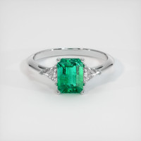 1.74 Ct. Emerald Ring, Platinum 950 1