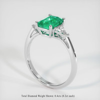 1.74 Ct. Emerald  Ring - Platinum 950