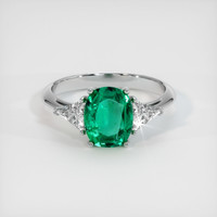 1.32 Ct. Emerald Ring, Platinum 950 1