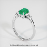 0.88 Ct. Emerald Ring, Platinum 950 2