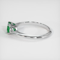 0.57 Ct. Emerald Ring, Platinum 950 4