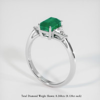 0.84 Ct. Emerald Ring, Platinum 950 2