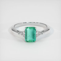 1.00 Ct. Emerald Ring, Platinum 950 1