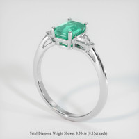 1.00 Ct. Emerald Ring, Platinum 950 2