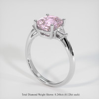 3.07 Ct. Pink Sapphire Ring, Platinum 950 2