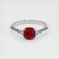 1.55 Ct. Ruby Ring, Platinum 950 1