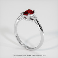 1.01 Ct. Ruby Ring, Platinum 950 2