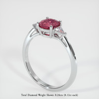 1.41 Ct. Ruby Ring, Platinum 950 2