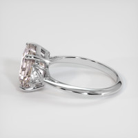 4.09 Ct. Peach Sapphire Ring, Platinum 950 4