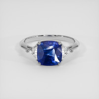 2.62 Ct. Blue Sapphire Ring, Platinum 950 1