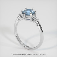 1.21 Ct. Blue Sapphire Ring, Platinum 950 2