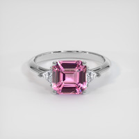 2.11 Ct. Pink Sapphire Ring, Platinum 950 1