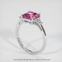 2.11 Ct. Pink Sapphire Ring, Platinum 950 2