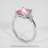 3.07 Ct. Pink Sapphire Ring, Platinum 950 2