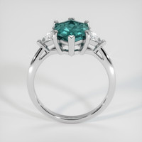 2.05 Ct. Bluish Green Sapphire Ring, Platinum 950 3