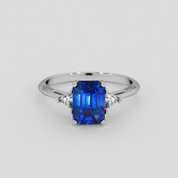 2.14 Ct. Blue Sapphire Ring, Platinum 950 1