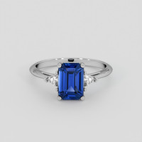 1.70 Ct. Blue Sapphire Ring, Platinum 950 1