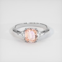 1.58 Ct. Padparadscha Sapphire Ring, Platinum 950 1