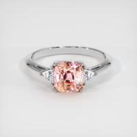 2.33 Ct. Padparadscha Sapphire Ring, Platinum 950 1