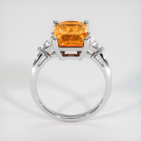 6.28 Ct. Orange Sapphire Ring, Platinum 950 3