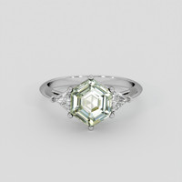 2.77 Ct. Green Sapphire Ring, Platinum 950 1