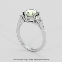 2.77 Ct. Green Sapphire Ring, Platinum 950 2