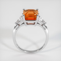 5.45 Ct. Orange Sapphire Ring, Platinum 950 3