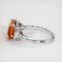 5.45 Ct. Orange Sapphire Ring, Platinum 950 4