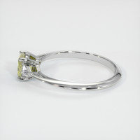 0.53 Ct. Greenish Yellow Sapphire Ring, Platinum 950 4