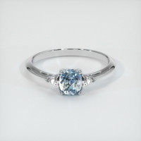 0.62 Ct. Greyish Blue Sapphire Ring, Platinum 950 1