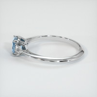 0.62 Ct. Greyish Blue Sapphire Ring, Platinum 950 4