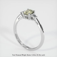 0.60 Ct. Yellow Sapphire Ring, Platinum 950 2