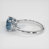 3.48 Ct. Greyish Blue Sapphire Ring, Platinum 950 4