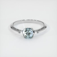 0.63 Ct. Greyish Blue Sapphire Ring, Platinum 950 1