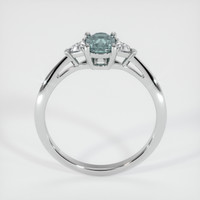 0.63 Ct. Greyish Blue Sapphire Ring, Platinum 950 3