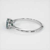 0.63 Ct. Greyish Blue Sapphire Ring, Platinum 950 4