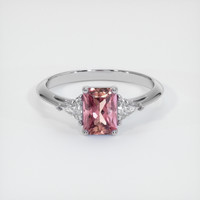 1.32 Ct. Pinkish Purple Sapphire Ring, Platinum 950 1