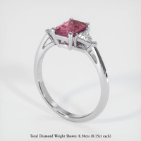 1.32 Ct. Pinkish Purple Sapphire Ring, Platinum 950 2