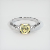 1.27 Ct. Yellow Sapphire Ring, Platinum 950 1