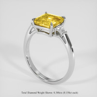 4.06 Ct. Yellow Sapphire Ring, Platinum 950 2