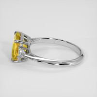 4.06 Ct. Yellow Sapphire Ring, Platinum 950 4